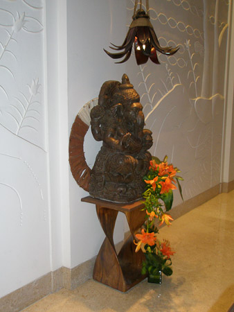 Hotel Ganesh with flowers 