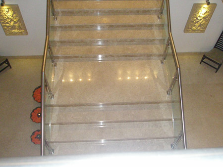 Stairway marigolds