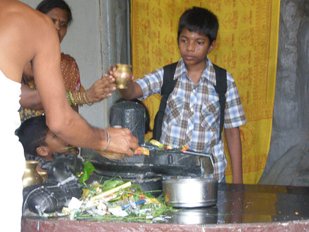 Offerings at Shiva Temple