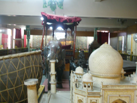 Elephant pulling palanquin