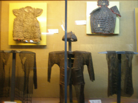 Armor: fish scales, alligator, chain mail